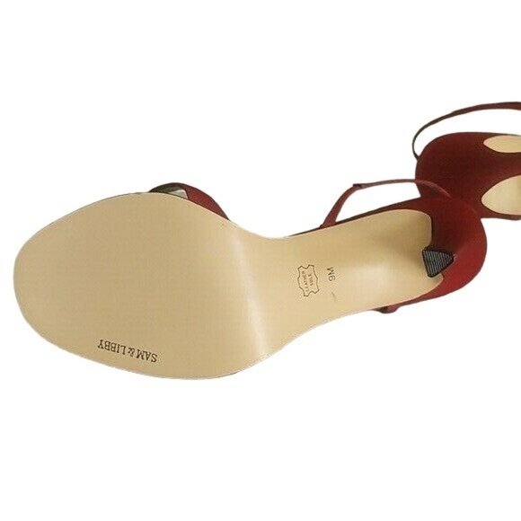 Sam & Libby | Red Strappy Heels | 4.5” inch Heel | Size 9 M | - Picture 7 of 11